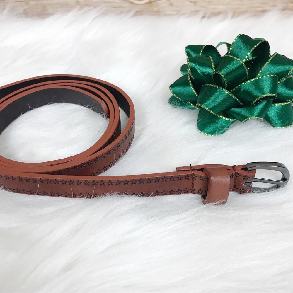 Star Stamped Skinny Accent Belt